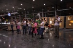 Accueil en fanfare au Palais des Congrès {JPEG}